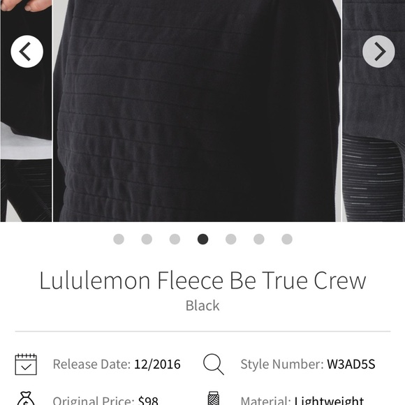 Lululemon Fleece Be True Crew sweatshirt sweater
Black - Picture 6 of 6